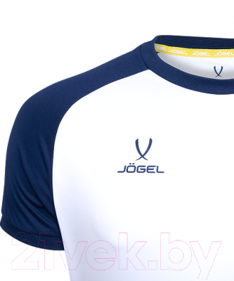 Футболка игровая футбольная Jogel Camp Reglan Jersey / JFT-1021 (L, белый/темно-синий)