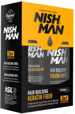 

Набор косметики для волос NishMan, Keratin Black Топик 20г+Жидкий лак 100мл