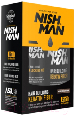 

Набор косметики для волос NishMan, Keratin Medium Brown Топик 20г+Жидкий лак 100мл