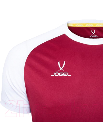 Футболка игровая футбольная Jogel Camp Reglan Jersey / JFT-1021 (XL, гранатовый/белый)