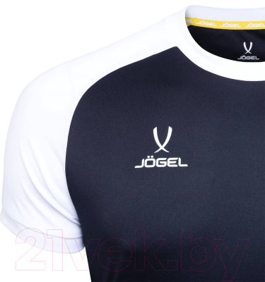 Футболка игровая футбольная Jogel Camp Reglan Jersey / JFT-1021 (XL, черный/белый)