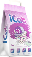 

Наполнитель для туалета iCat, Лаванда, комкующийся