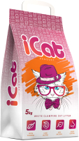 

Наполнитель для туалета iCat, Без запаха, комкующийся белый