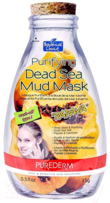 

Маска для лица кремовая Purederm, Botanical Choice Purifying Dead Sea Mud Mask Papaya