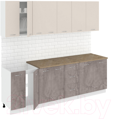 

Готовая кухня Кортекс-мебель, Корнелия Лира 2.4м