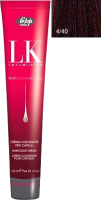 Крем-краска для волос Lisap Oil Protection Complex 4/40 (100мл, каштановый махагоновый натуральный) - 