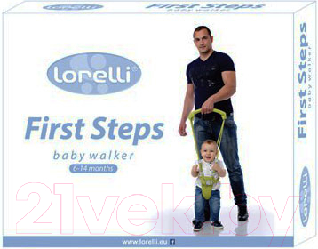 Ходунки-вожжи Lorelli First Steps Green (10010091308)