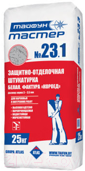 

Штукатурка декоративная Тайфун, Мастер №23.1 фактура короед 1мм