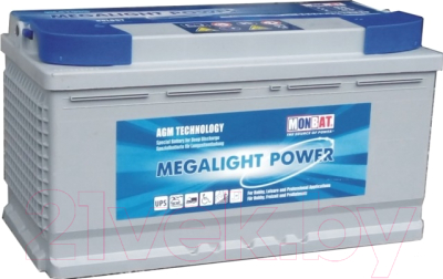 Автомобильный аккумулятор Monbat Megalight AGM 81070 / ML81070 (80/60 А/ч)