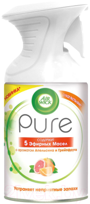 Освежитель воздуха Air Wick Pure 5 эфирных масел с ароматом апельсина и грейпфрута (250мл)