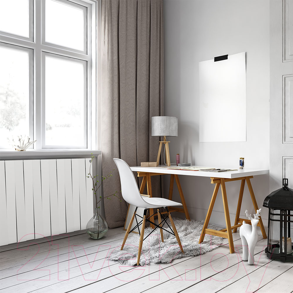 Радиатор биметаллический Royal Thermo Piano Forte 500 Белый (10 секций) — фото 2