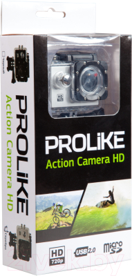 Экшн-камера Prolike HD (серебристый)
