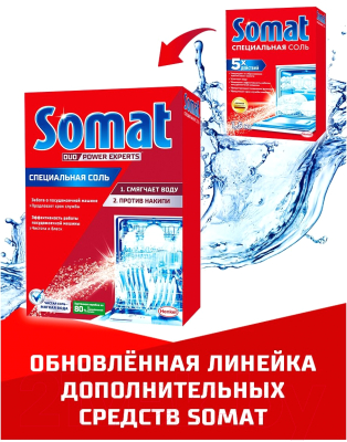 Соль для посудомоечных машин Somat Специальная соль (1.5кг)
