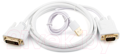 Кабель ATcom AT9505 DVI-VGA (1.8м, белый)