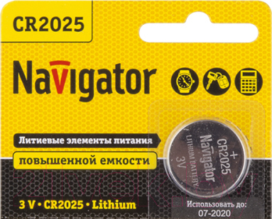 

Батарейка Navigator, NBT-CR2025-BP5 / 94764