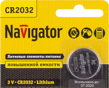 

Батарейка Navigator, NBT-CR2032-BP5 / 94765