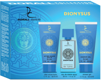 Парфюмерный набор Dorall Collection Dionysus Туалетная вода+гель для душа+бальзам после бритья (30мл+50мл+50мл) - 