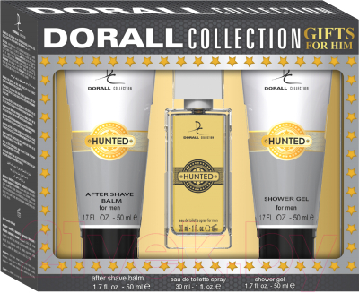 Парфюмерный набор Dorall Collection Hunted Туалетная вода+гель для душа+бальзам после бритья (30мл+50мл+50мл)