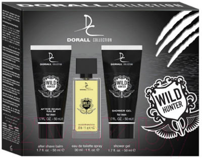 Парфюмерный набор Dorall Collection Wild Hunter Туалетная вода+гель для душа+бальзам после бритья (30мл+50мл+50мл)