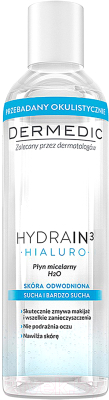 Мицеллярная вода Dermedic Hydrain3 Hialuro H2O (100мл)