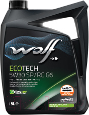 Моторное масло WOLF EcoTech 5W30 SP/RC G6 / 16155/5 (5л)