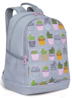 Школьный рюкзак Grizzly RG-163-6 (серый)