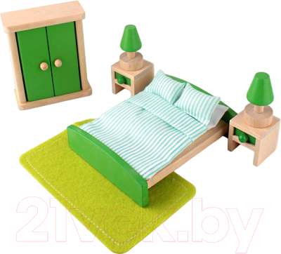 Комплект аксессуаров для кукольного домика Darvish Спальня / DV-T-2622