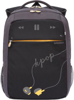 Школьный рюкзак Grizzly RB-156-2 (черный/серый) - 