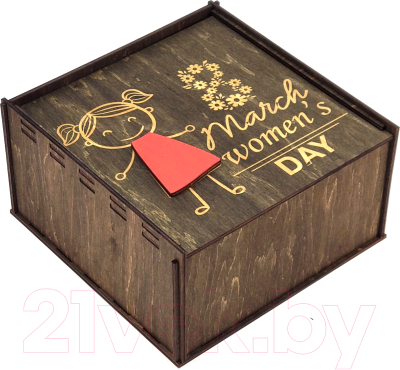 Коробка подарочная Woodary 3054 (25x25x10)