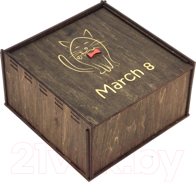 Коробка подарочная Woodary 3055 (25x25x10)