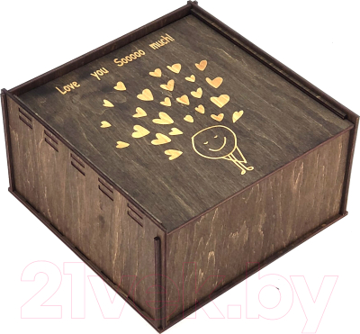 Коробка подарочная Woodary 3057 (25x25x10)