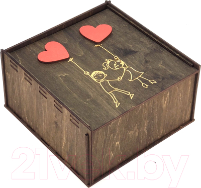 Коробка подарочная Woodary 3059 (25x25x10)