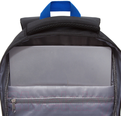 Школьный рюкзак Grizzly RB-152-1 (черный/синий)