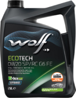 

Моторное масло WOLF, EcoTech 0W20 SP/RC G6 FE / 16153/5