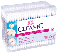 Ватные палочки Cleanic Classic прямоугольная коробка (200шт) - 