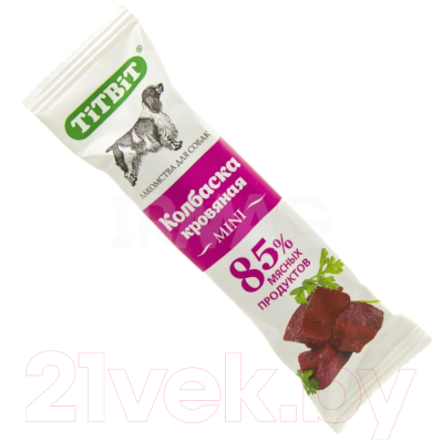 

Лакомство для собак TiTBiT, Колбаска кровяная мини / 018408