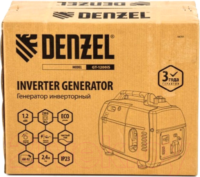 Бензиновый генератор Denzel GT-1200iS / 94701
