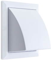 Решетка вентиляционная Storm KF-1717-F100W с фланцем и обратным клапаном (170x170)