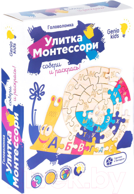 

Развивающая игрушка Genio Kids, Головоломка. Улитка Монтессори / TA1316