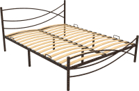 Двуспальная кровать Князев Мебель Калифорния КЯ.160.200.М (медный антик) - 