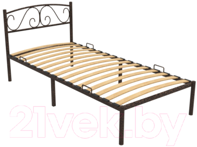 Односпальная кровать Князев Мебель Верона ВА.90.200.М (медный антик)