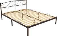 Двуспальная кровать Князев Мебель Верона ВА.160.200.М (медный антик) - 