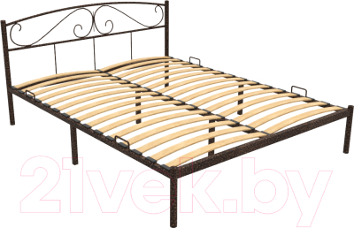 Двуспальная кровать Князев Мебель Верона ВА.160.200.М (медный антик)