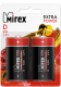 Комплект батареек Mirex R20 D 1.5V / 23702-LR20-E2 (2шт) - 
