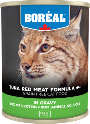 Влажный корм для кошек Boreal Красное мясо тунца в соусе (355г)