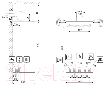 Купить Газовый котел Buderus Logamax Plus GB172i-42 в Витебске