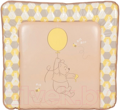 Пеленальный матрас Polini Kids Disney Baby Медвежонок Винни 77x72 (макиато/желтый)
