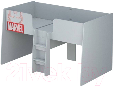 

Кровать-чердак детская Polini Kids, Marvel 4105 Железный человек