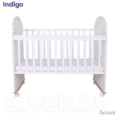 Детская кроватка INDIGO Shiny / KR-0097/5 (белый)