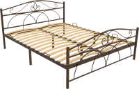 Двуспальная кровать Князев Мебель Морена МНА.160.200.М (медный антик) - 